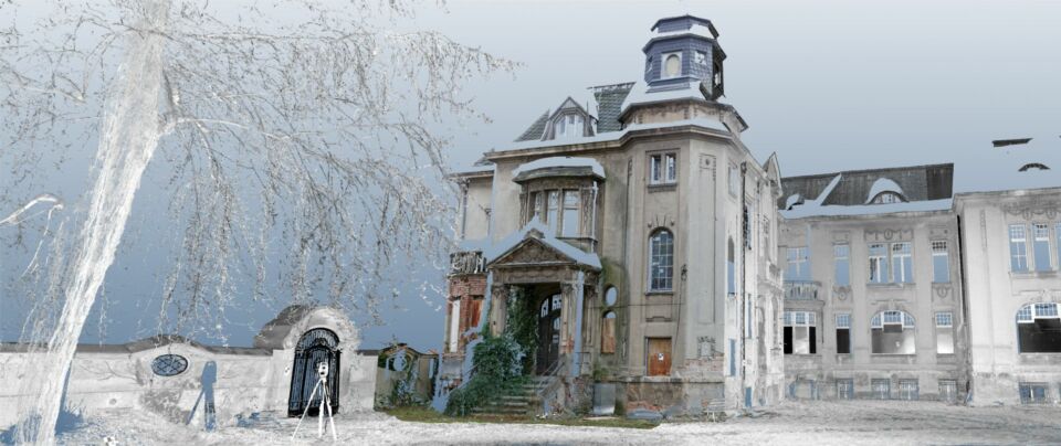 Coloured point cloud from computed images